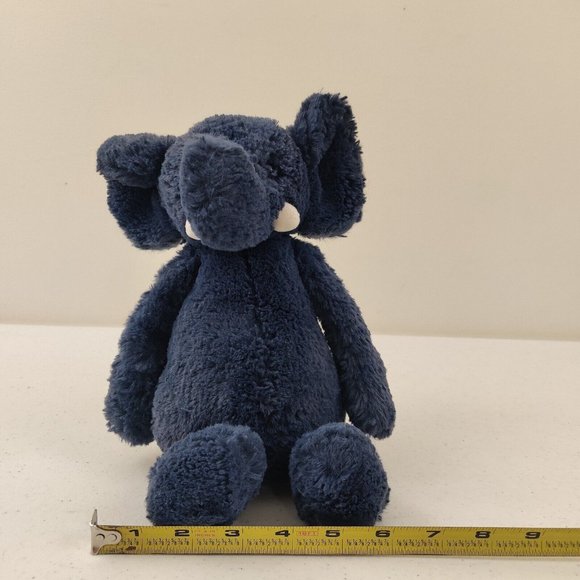 Jellycat Plush Bashful Blue Elephant 12” Stuffed Animal Plush Toy - Picture 6 of 7
